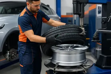 Profissional trocando pneu em Guaratinguetá.